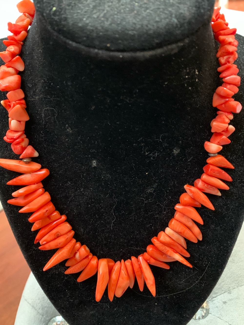 Red Coral Spike Necklace - Women Jewelry